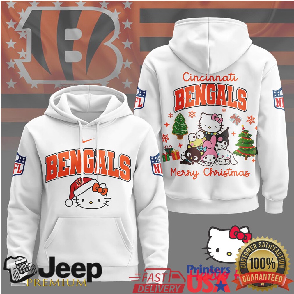 Cincinnati Bengals Official NFL Hello Kitty Christmas 3D Hoodie Cincinnati Bengals Official NFL Hello Kitty Christmas 3D Hoodie