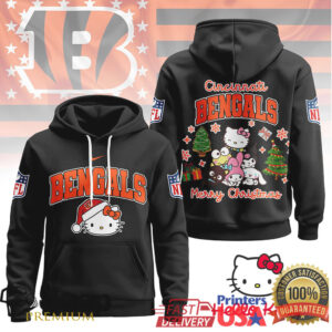 Cincinnati Bengals Official NFL Hello Kitty Christmas 3D Hoodie