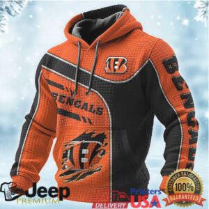 Cincinnati Bengals Two Tone Black & Orange Fan Hoodie