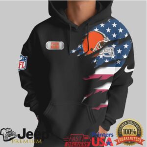 Cleveland Browns Official NFL Customizable Skull Hoodie