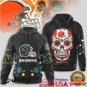 Cleveland Browns Official NFL Dia de los Muertos Limited Editions Hoodie
