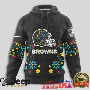 Cleveland Browns Official NFL Dia de los Muertos Limited Editions Hoodie