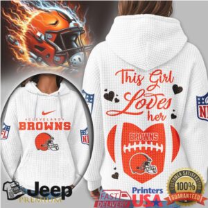Cleveland Browns Official NFL Game Day Waffle Hoodie