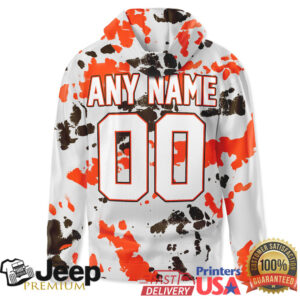 Cleveland Browns Official NFL Gridiron Splash Personalized Hoodie