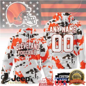 Cleveland Browns Official NFL Gridiron Splash Personalized Hoodie
