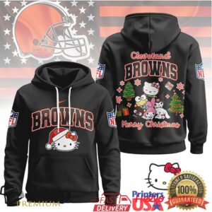 Cleveland Browns Official NFL Hello Kitty Christmas 3D Hoodie