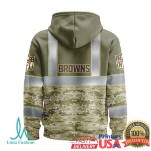 Cleveland Browns Official NFL Hi Vis Salute to Service Hoodie