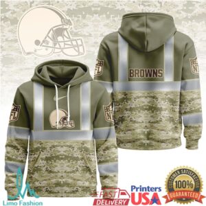 Cleveland Browns Official NFL Hi Vis Salute to Service Hoodie