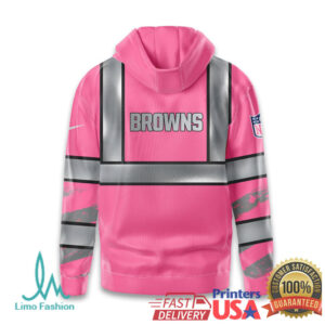 Cleveland Browns Official NFL Pink High Visibility Hoodie