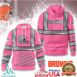 Cleveland Browns Official NFL Pink High Visibility Hoodie