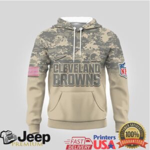 Cleveland Browns Official NFL Thank You For Your Service 3D Hoodie