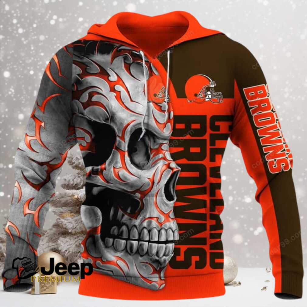 Cleveland Browns Skull Fury NFL Hoodie Cleveland Browns Skull Fury NFL Hoodie