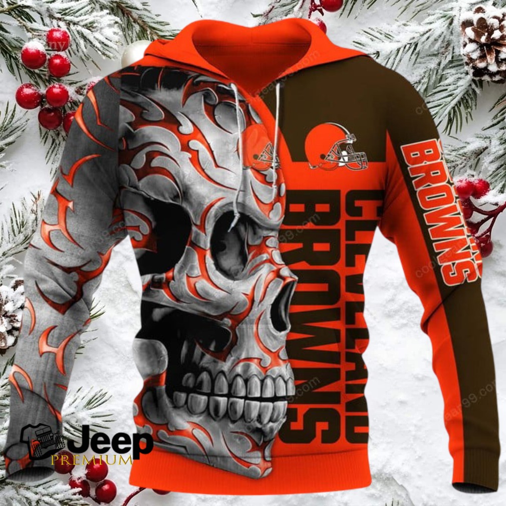 Cleveland Browns Skull Fury NFL Hoodie Cleveland Browns Skull Fury NFL Hoodie