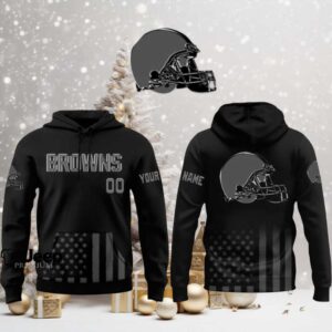 Cleveland Browns x Back To Black Football Hoodie Limited 2025 3D Unisex Hoodie