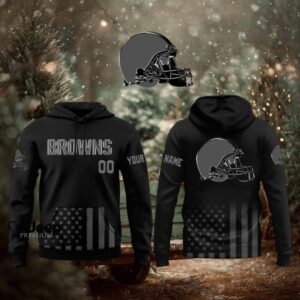Cleveland Browns x Back To Black Football Hoodie Limited 2025 3D Unisex Hoodie
