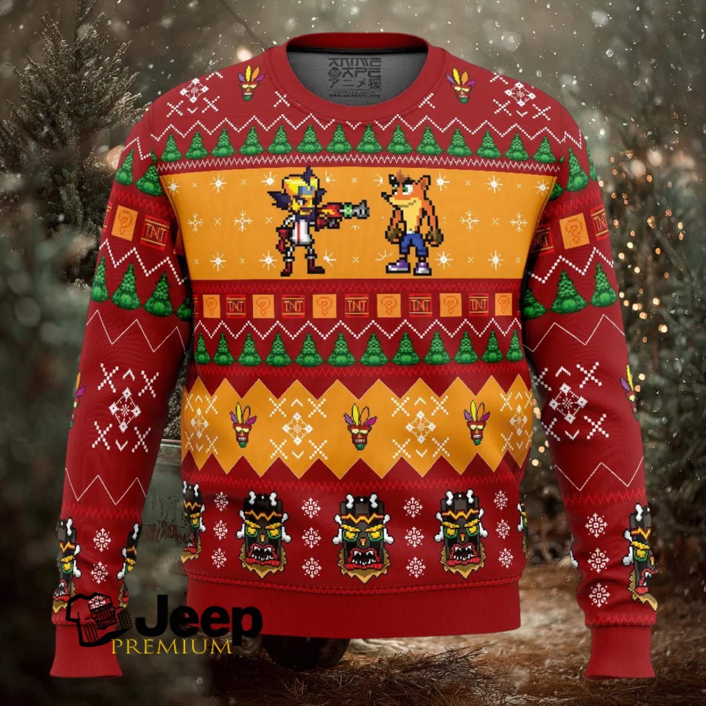 Crash and Doc Neo Crash Bandicoot Ugly Christmas Sweater Crash and Doc Neo Crash Bandicoot Ugly Christmas Sweater