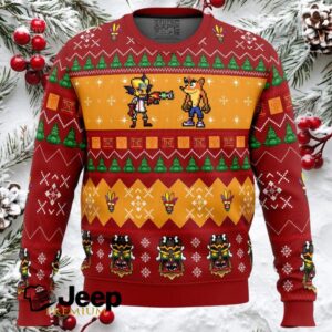 Crash and Doc Neo Crash Bandicoot Ugly Christmas Sweater