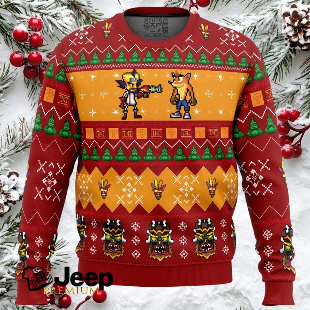 Crash and Doc Neo Crash Bandicoot Ugly Christmas Sweater Crash and Doc Neo Crash Bandicoot Ugly Christmas Sweater