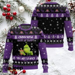 Crown Royal Make Me Happy Ugly Christmas Sweater