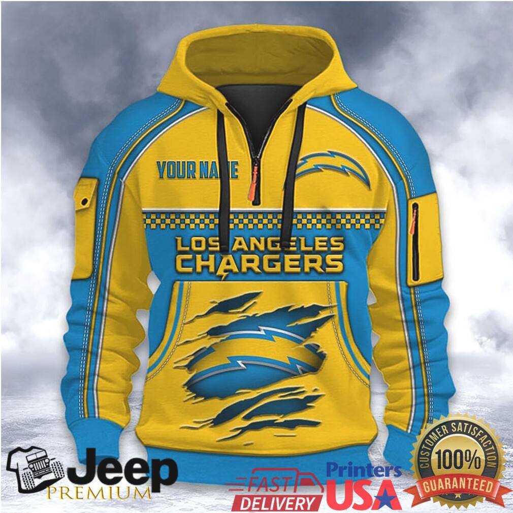 Customizable Los Angeles Chargers Hoodie Customizable Los Angeles Chargers Hoodie