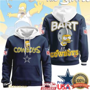 Dallas Cowboys Official NFL Bart Simpson Hoodie