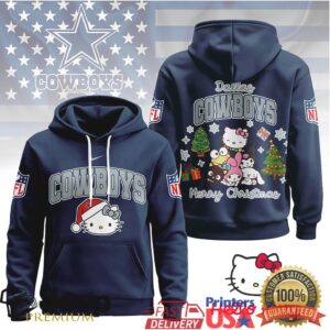 Dallas Cowboys Official NFL Hello Kitty Christmas 3D Hoodie