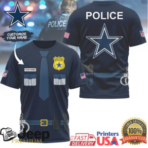 Dallas Cowboys Official NFL Police Office Costume 3D Hoodie