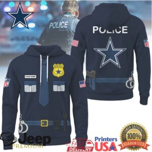Dallas Cowboys Official NFL Police Office Costume 3D Hoodie