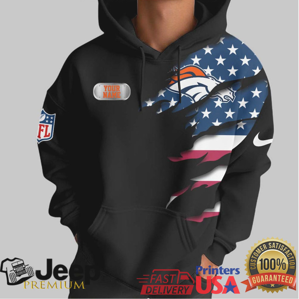 Denver Broncos Official NFL Customizable Skull Hoodie Denver Broncos Official NFL Customizable Skull Hoodie