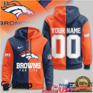 Denver Broncos Official NFL For Life Hoodie
