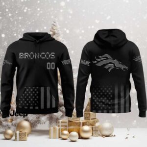 Denver Broncos x Back To Black Football Hoodie Limited 2025 3D Unisex Hoodie