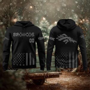 Denver Broncos x Back To Black Football Hoodie Limited 2025 3D Unisex Hoodie