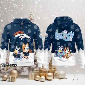 Denver Broncos x Bluey Night Hoodie Football Hoodies 3D