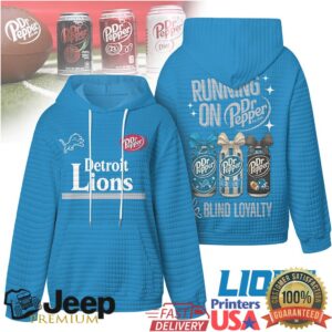 Detroit Lions Official NFL Dr.Pepper Waffle Hoodie