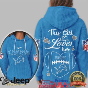 Detroit Lions Official NFL Game Day Waffle Hoodie