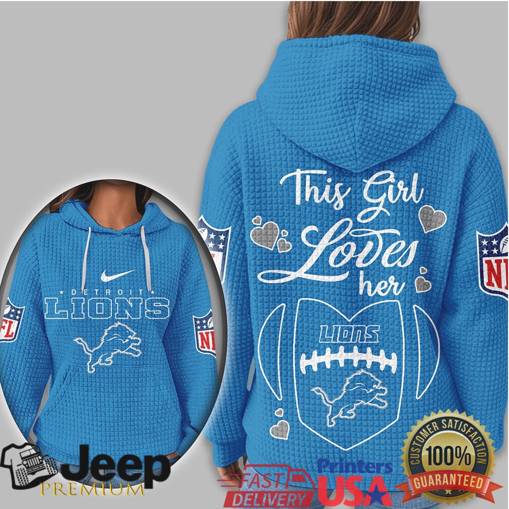 Detroit Lions Official NFL Game Day Waffle Hoodie Detroit Lions Official NFL Game Day Waffle Hoodie