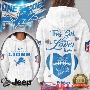 Detroit Lions Official NFL Game Day Waffle Hoodie