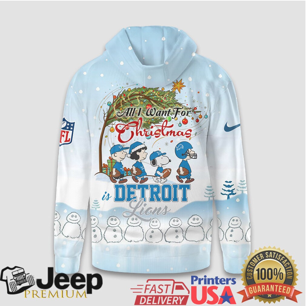 Detroit Lions Official NFL Peanuts Snow Day Hoodie Detroit Lions Official NFL Peanuts Snow Day Hoodie