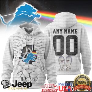 Detroit Lions Official NFL Pink Floyd 3D Hoodie