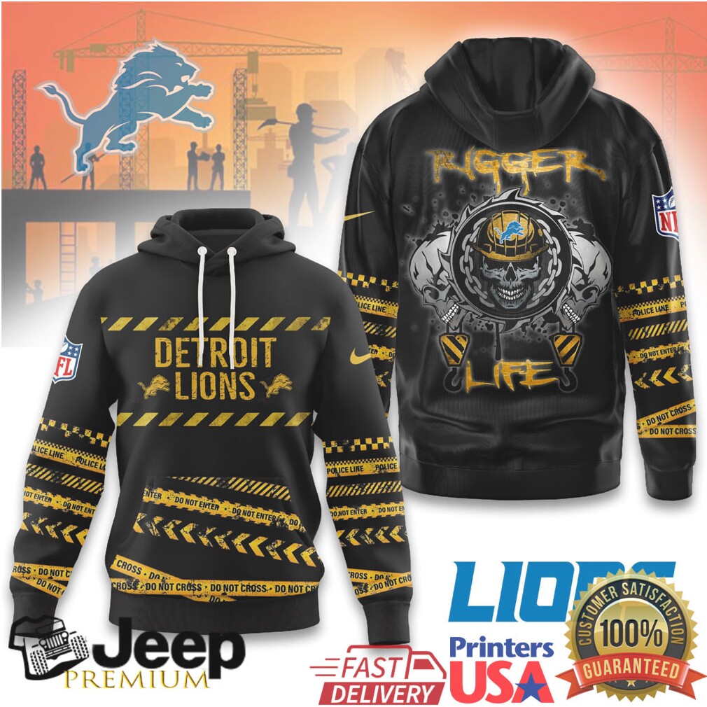 Detroit Lions Official NFL Rigger Life Hoodie Detroit Lions Official NFL Rigger Life Hoodie