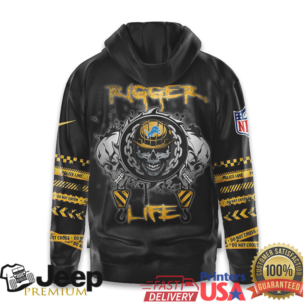 Detroit Lions Official NFL Rigger Life Hoodie Detroit Lions Official NFL Rigger Life Hoodie