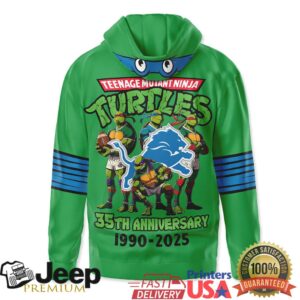 Detroit Lions Official NFL Teenage Mutant Ninja Turtles 35th Anniversary Hoodie