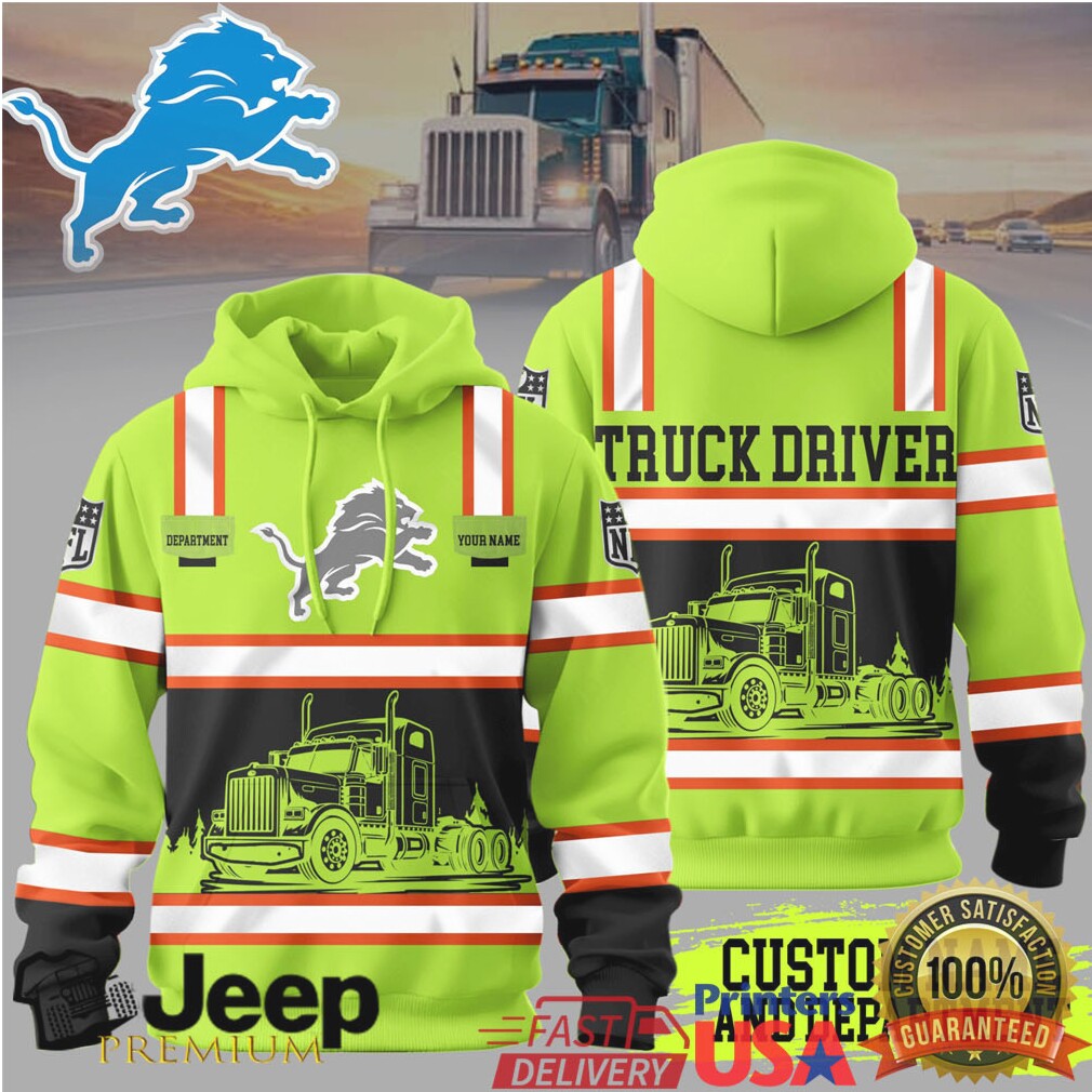 Detroit Lions Official NFL Truck Driver Hoodie Detroit Lions Official NFL Truck Driver Hoodie