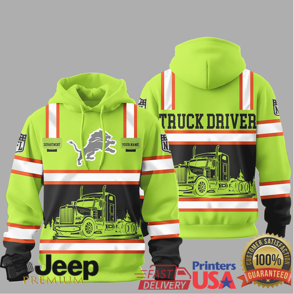 Detroit Lions Official NFL Truck Driver Hoodie Detroit Lions Official NFL Truck Driver Hoodie