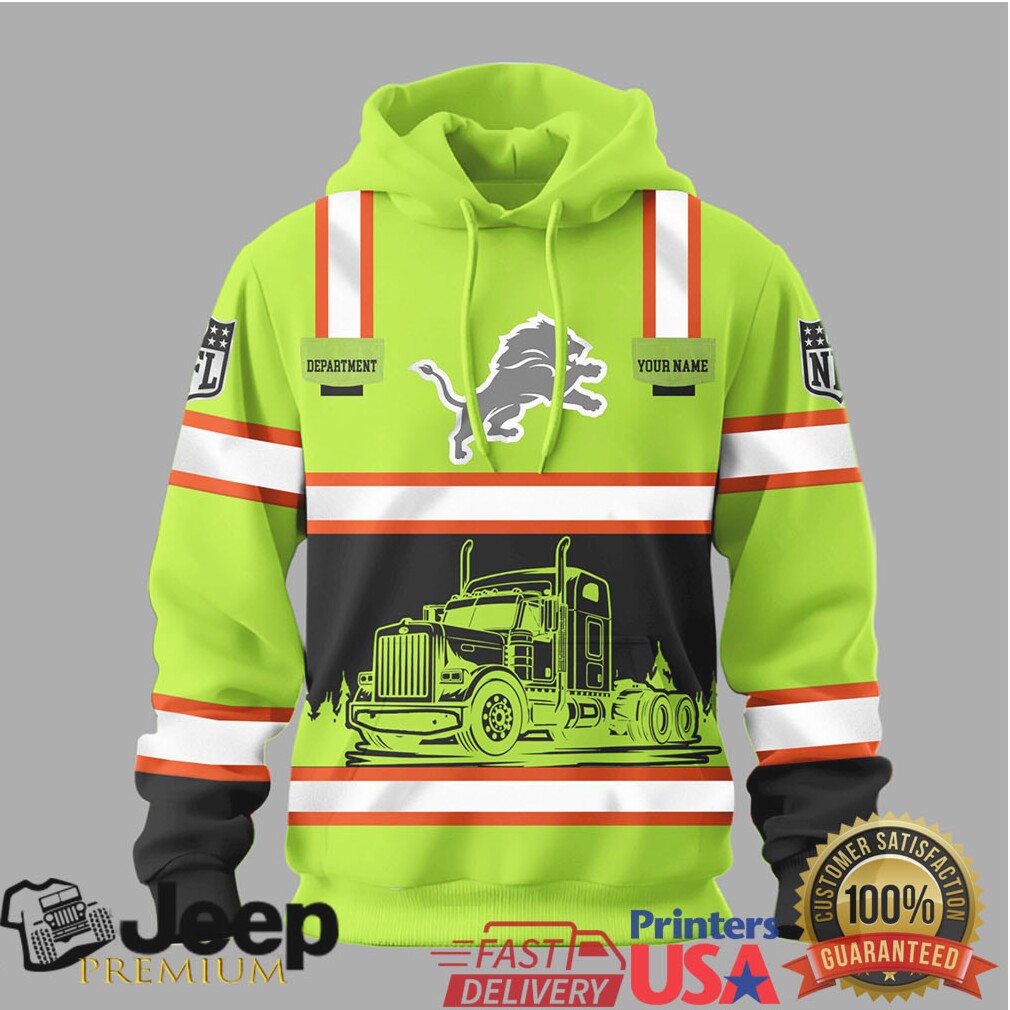 Detroit Lions Official NFL Truck Driver Hoodie Detroit Lions Official NFL Truck Driver Hoodie