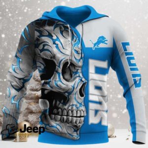 Detroit Lions Skull Fury NFL Hoodie