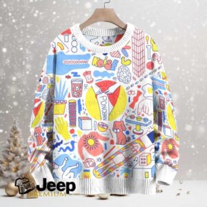 Digital Future Printed Crew Neck Sweater