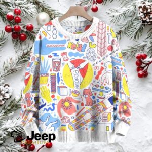 Digital Future Printed Crew Neck Sweater
