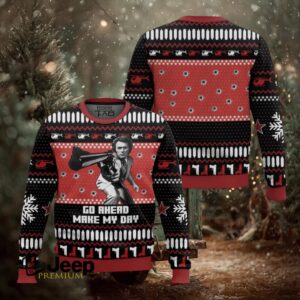 Dirty Harry Go Ahead Make My Day Ugly Christmas Sweater