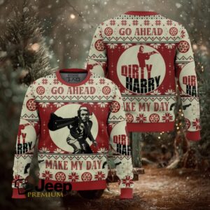 Dirty Santa Harry Go Ahead Make My Day Ugly Christmas Sweater